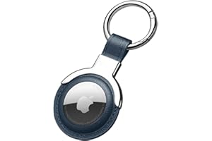 Sichy Custodia protettiva in pelle per AirTags, AirTags, porta anelli Air Tag Portachiavi Custodia protettiva Airtag Portachiavi per bagagli Collare per cani e gatti