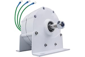 HUIZHITENGDA Générateur Aimant Permanent 12000W sans Engrenage, Générateurs Alternateurs AC 12V 24V 48V 220V avec Une Utilisation De Base pour La Turbine À Éoliennes (Blanc)