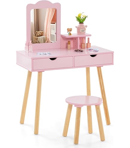Teamson Kids Kaptafel met stoel (vanaf 3 jaar) - Kinderkamer | Tafels en Stoelen