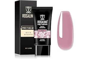 ROSALIND Poly Nail Gel Ricostruzione Unghie 60 ml, Puce UV Gel Extension Unghie DIY, Poligel per Professionale, Principiante, Regalo per le amanti delle unghie