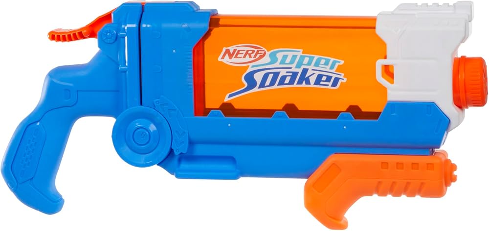 Nerf Super Soaker Çevrilerek Doldurulan Su Tabancası, 4 Farklı Püskürtme Şekli, Hızlı Dolum, 30 Sıvı Ons Kapasiteli Su Tankı, Su Oyuncakları