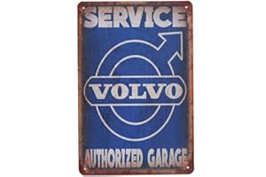 Froy Pei Volvo Service Mur Tôle Signe Rétro Fer Affiche Peinture Plaque Tôle Vintage Art Personnalisé Créativité Décoration Artisanat pour Café Bar Garage Maison