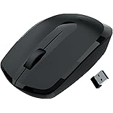 ZEBRONICS Wireless Mouse, 2.4GHz, 3200 DPI, 3 Buttons, Comfortable & Ergonomic, USB Nano Receiver, Power-Saving Mode, Works o