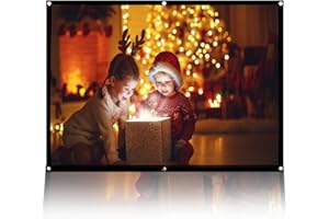 CCYLEZ Schermo di proiezione, schermo di proiezione pieghevole portatile 4: 3 da 60-100 pollici con bordi neri e fori sospesi, tenda per proiettore bianca non piega per film da campeggio all'aperto(100in)