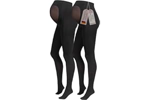 Herzmutter Umstandsstrumpfhose 80DEN Blickdicht-Matt OekoTex100 - Schwangerschaftsstrumpfhose Schwarz - 1er & 2er-Set - 1300