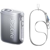 JISULIFE Mini Portable Neck Fan, 100 Speed, 40000 RPM | USB Rechargeable LED Fan 16H 4500mAh Gift for Women for Outdoor Activ