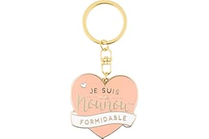 Manahia Porte-clés Ma Nounou Adorée - Bijoux Merci Nounou - Cadeau Noël, Anniversaire, Fin d'Année