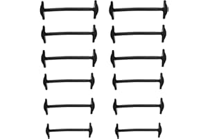 INMAKER Sznurowadła bez wiązania dla dorosłych, elastyczne, woskowane, okrągłe sznurowadła do butów, silikonowe, cienkie sznurowadła do butów Oxford i półbuty, Czarny, Rozmiar Uniwersalny