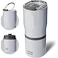 BOTTLE BOTTLE Stainless Steel Tumblers with Handle, Insulated Tumblers with 2 Lids, 22oz 2IN1 Coffee Cup for Home Office and Party, Travel Cups for Woman and Man as Gifts(Gray)