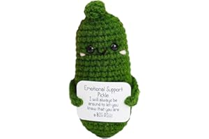 LATRAT Pocket Hug Positive Ziemniak, Creative Knitted Wool Potato Doll, prezent motywacyjny dla przyjaciół, na imprezę, jako zachęta, zielony ogórek sałatkowy