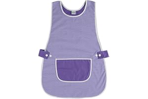 Siry Work Grembiule Scuola Infanzia, Cucina Donna, Taglia Unica, Regolabile in Vita con Due Bottoni che lo Rendono Facile da Indossare, Made in Italy, Art. Dalia