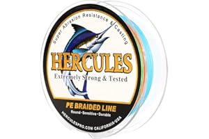 HERCULES Super Cast 100 m – 2000 m Yards filo da pesca intrecciato 10 lb – test per acqua salata acqua dolce PE intrecciato filo di pesce Superline 8 fili