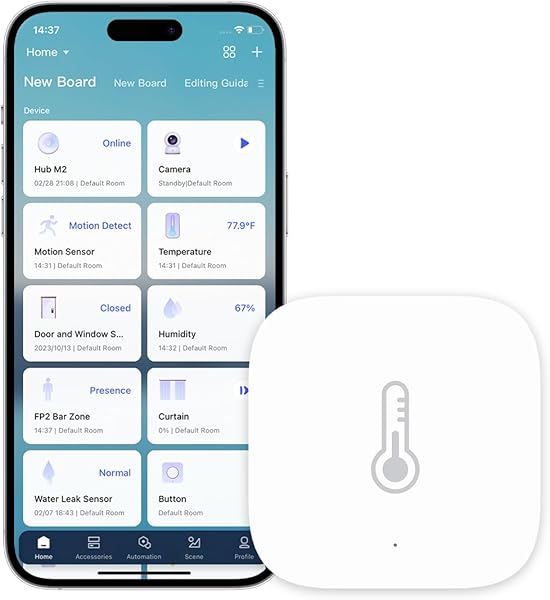 Aqara Temperatur- und Feuchtigkeitssensor, Erfordert Aqara Hub, Zigbee, für Fernüberwachung und Smart Home, Kabelloses Hygrometer-Thermometer, Kompatibel mit Apple HomeKit, Alexa, IFTTT - 1
