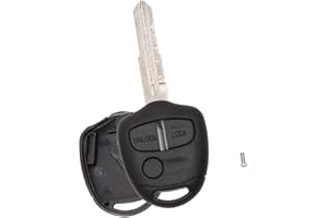 A ABSOPRO Obudowa pilota zdalnego sterowania z 3 przyciskami do Mitsubishi Lancer Outlander E/V/O Mirage Grandis Shogun Galant z tworzywa sztucznego i metalu czarna