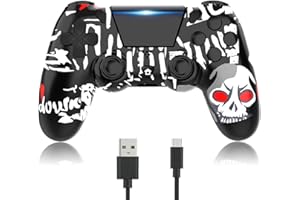 YUYIU Aggiornamento Wireless Controller per Ps4 Remote Plays-tation 4/Slim/Pro/PC, Controllori con Doppio Vibrazione Shock Speaker, Jack per Cuffie Touch Pad Six Axis Motion Control