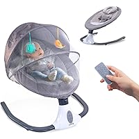 Sdraietta Elettrica Per Neonati RELAX4LIFE - Con Dondolio, Melodie E Telecomando, In Rosa - Foto 7