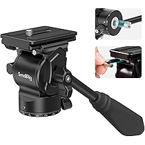 SmallRig Selection Video Camera Statief Tripod Fluid Head met Quick Release Plate voor Arca Swiss - 3259B