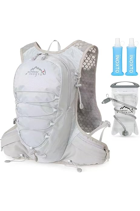 Gilet De Course Unisexe Avec Support De Téléphone Et Rangement Réglable, Gilet D'hydratation Léger Et Respirant, Sac à Dos Pour Course à Pied, Cyclisme, Randonnée (noir, Taille Unique