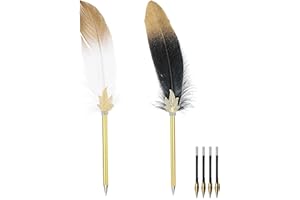 T TAKONE Juego de 2 bolígrafos (negro y blanco), elegante pluma para escribir para oficina, estudiantes y regalos