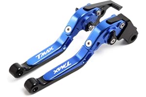 BXMOTO Set leve freno in alluminio Regolabile blu Per TMAX 500 2008-2011; TMAX 530 SX DX 2012-2019