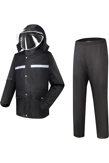 Poncho De Pluie Long Réutilisable - Imperméable, Réfléchissant, Pour Hommes Et Femmes (taille XXL)