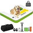 Inflatable Pup Plank, Dog Float Ramp Floating Docks for Lakes Boats Docks Ladder Dog On Water Ladder Steps for Swimming Pets Up to 200 Pounds