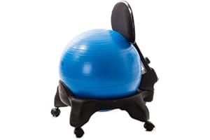 YOCKTEC Kikka Active Chair - Sedia Ergonomica con Palla Gonfiabile (Blu, Plus)