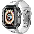 Dado Luxury Modification Kit Compatible with Apple watch Series Ultra 2 | 9 | 8 Ultra | 8 | 7 | 6 | 5, Rubber Band with Case