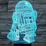 SmartEra® Star Wars Force Awaken 7 Farbwechsel Roboter R2D2 Touch-3D optische Täuschung LED-Schreibtischlampe