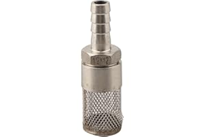 HPLIVE Suction Hose Filter Water Pump Strainer for Intake Hose Garden Pump, Hose Filter in Stainless Steel 304 for Gas Line 6 mm 18 mm (12 mm)