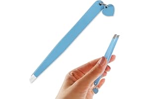 JJ LMS Pinzette per depilazione - pinzette sopracciglia - dettaglio innovativo - acciaio inox (blu)