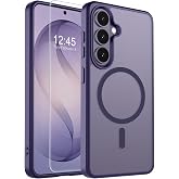 PSR Aksesuar Samsung Galaxy S26 Plus ile Uyumlu Mat Arka Y&uuml;zeyli MagSafe Kılıf + Ekran Koruyucu Hediyeli 2-in-1 Set (Derin Mo