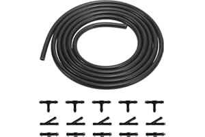 Funngy Kit de Tuyau Essuie Glace,Kit Universel de Tuyau Lave-Glace 3m avec 15 Raccords (Y, I, T) pour Voiture Système de Lave-Glace Automobile Durite et Buses pour Raccord de Tuyau de Pare-Brise