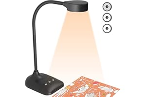 kitchbai Visualiseur, Caméra Document pour Lumières LED à 3 Niveaux, iOS à 5 Niveaux, Inversion d'image, Pliage avec Zoom, Skype, Teams, OBS. pour l'enseignement à Distance, Démonstration en Direct