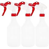 Clay Roberts Bottiglie Spray d'Acqua, Confezione da 3, Capacità di 750ml con Indicatore di Misurazione, Spray per Pulizia e G