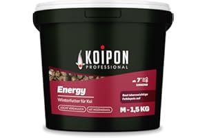 KOIPON Energy 1,5 kg Fischfutter Winter sinkend, Teichfutter 6mm Pellets für japanische Koi, Koifutter als Goldfischfutter und Winterfutter geeignet