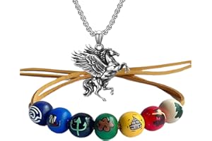 HJYZY Camp H. Blood Wooden Bead Bracelet Greek Mythology Percy Necklace Cosplay Anime Costume Jewellery Accessory 2 Pcs