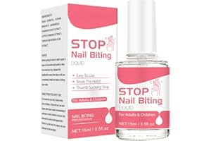LALULUTEK Stop Nail Biting with Anti-Bite Nail Polish - Rapid Treatment for Adults & Kids - Clear Stop Repair Varnish - Simple Application for Bite Prevention