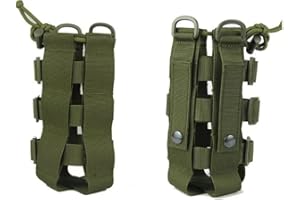 HOUSON 2 szt. taktyczne uchwyty na butelki, nylonowe uchwyty na butelki na napoje, plecak wojskowy na napoje, na wędrówki, rower, bieganie, kemping, zielony