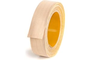 BRICOROLL - Canto Autoadhesivo - Fácil aplicación sin plancha - Elaborado en Madera Natural - Diseño de Maple - 25mm x 5m - Para Tableros y Muebles - Fácil Aplicación - Fabricado en España