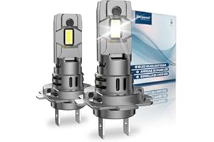 Sinoparcel H7 LED Headlight Bulb, Super Bright Cool White H7 Headlight Bulb for Low/High Beam Headlamp, Fog Light, with Cooling Fan, Canbus Error Free, IP67, Pack of 2