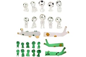 ZOOMPIL Princesa Mononoke Kodama, Luminous Árbol Elfos, Luminosas Jardín, Jardinería Decoración Maceta Micro Paisaje Accesorios, 12 Piezas