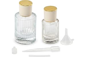 Futuhada 2 stycken glas parfymflaskor påfyllningsbara, 30 ml, 50 ml med tratt pipett, spraypump, resor, parfymsprejspridare