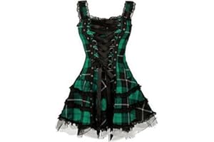 HAOLEI Gothic Dress for Women UK Sale Clearance Y2K Dress Strappy Vintage Medieval Victorian Dress Halloween Costumes Goth Steampunk Clothing A-line Party Cocktail Carnival Ladies Dresses Plus Size 24