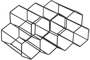 Sertay Weinregal Metall Freistehender, Freistehender Weinflaschehalter, Tisch Weinregal, Arbeitsplatte Weinflaschenhalter, Weinflaschenhalter, für Bar, Weinkeller, Wohnzimmer, Küche, Keller (Schwarz)