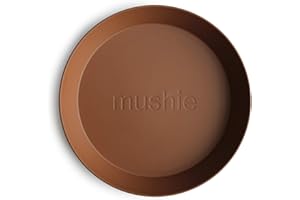 Mushie | Piatto Bambino & neonato | Set di 2 | Piatto svezzamento Riutilizzabili Senza BPA | Lavabili in Lavastoviglie e Microonde | Set piatti plastica bambini | Accessori Bambini | Caramel