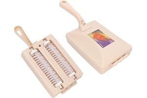 Agatige Carpet Sweeper Gadgets for Home, Twin Roller Handheld Manual Brush Pet Hair Dust Scraps Paper Small Rubbish Cleaning Tool Rug Roller Brush Push for Bed Clothes Desktop