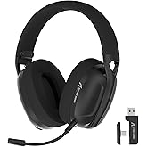 ATTACK SHARK L90 - Casque Gaming Sans Fil Tri-Mode (BT/2.4G/Filaire) Ultra-Léger 215g, Son 7.1, RGB - Pour PC, PS, Mobile