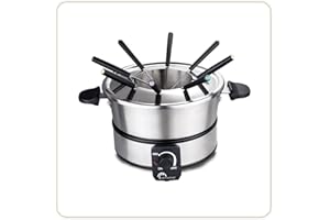 LITTLE BALANCE 8500 INOX Premium Aparato de Fondue eléctrico con caquelón Compatible con inducción, 8 Personas, Todo Acero Inoxidable