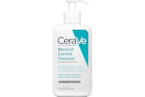 CeraVe Blemish Control Cleanser, 2% Salicylic Acid Face Wash with Niacinamide & 3 Essential Ceramides, Exfoliates & Clea